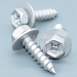 100PCS 6MM Zinc Silver Bolt For Toyota 90159-60488 9015960488 Auto Fastener Clip Car Metal Bolt Automotive Clip And Fastner