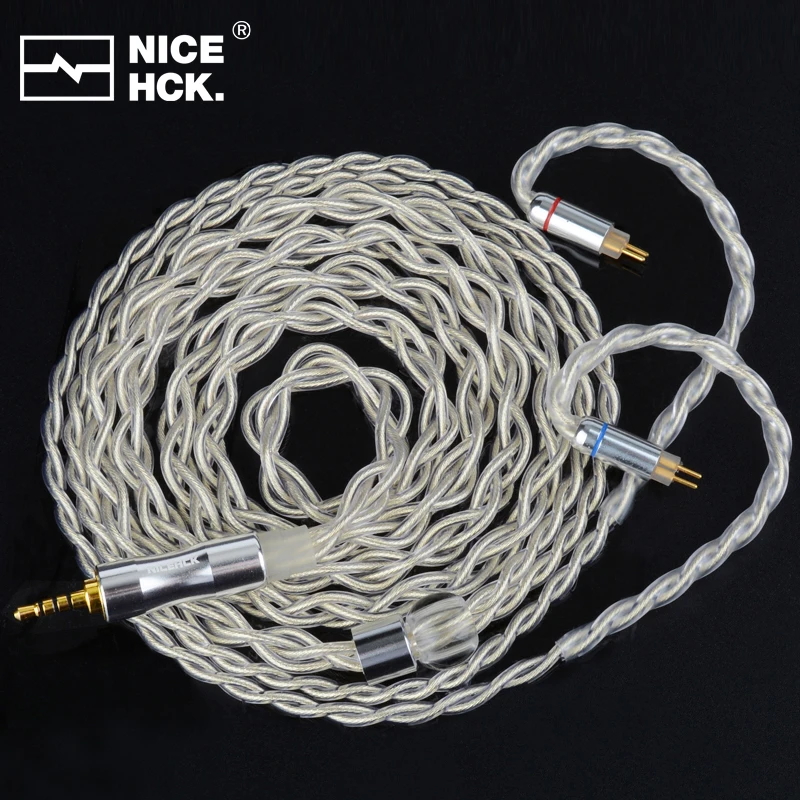 NiceHCK SilverDay كابل 5N الفضة مطلي OCC سماعة ترقية سلك 3.5/2.5/4.4 مللي متر MMCX/2Pin/QDC دبوس ل النبيل topman MK3 X7 ZAS
