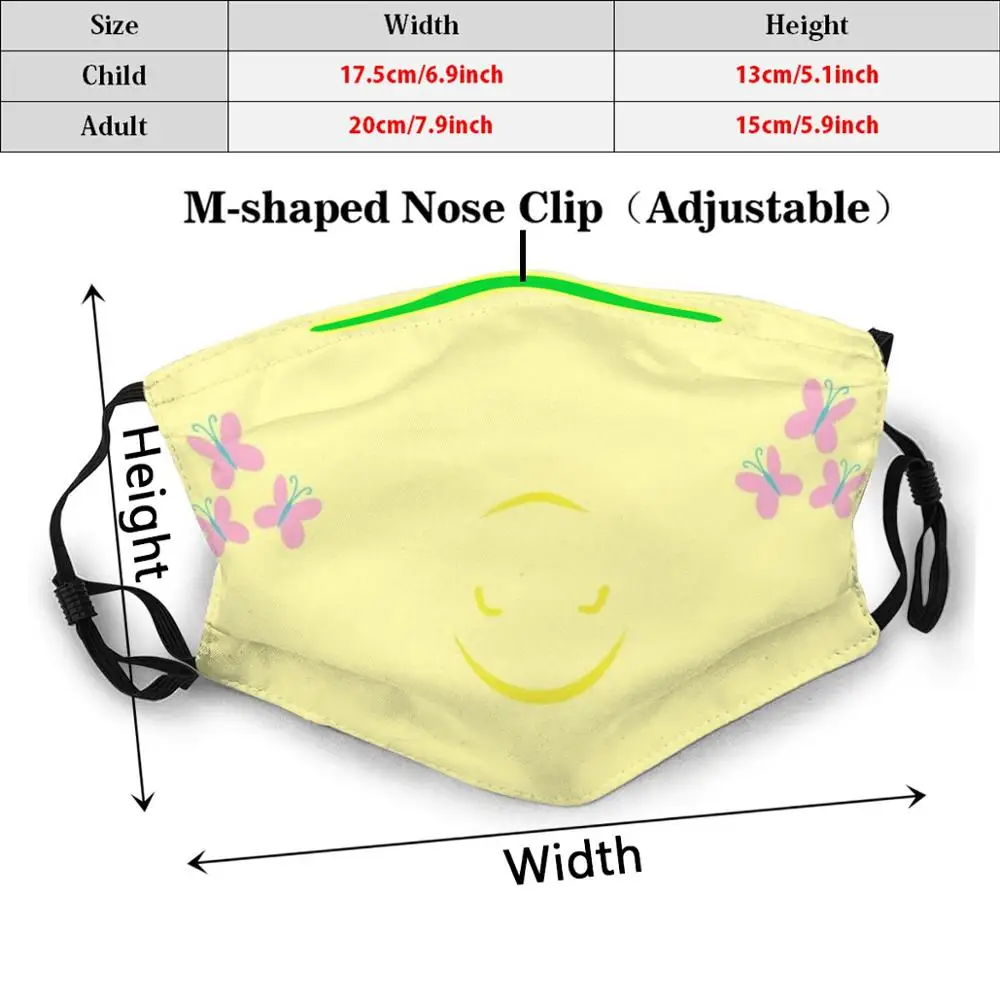 Flutter Adult Kids Anti Dust Filter Diy Mask Equestria Mane Six Mane 6 Ponyville Fluttershy Pegasus