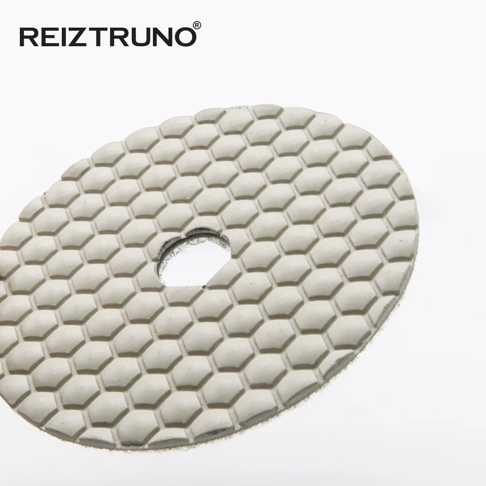 3 pezzi REIZTRUNO 3 "/4"/5 "tamponi per lucidatura a diamante bianco a secco per lucidare dischi abrasivi a secco in granito chiaro e pietra di marmo