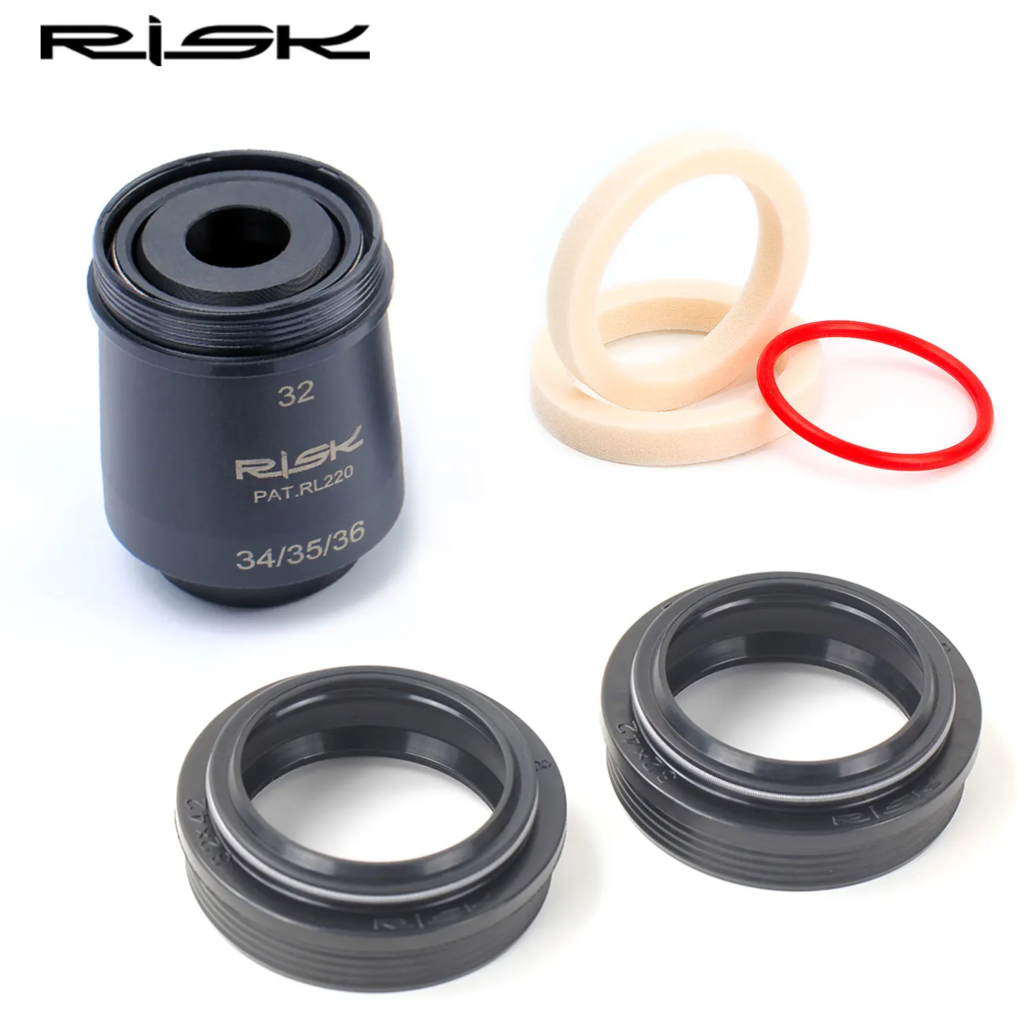 RISK 32mm 34mm 35mm 36mm Bike Bicycle Shock Suspension Front Fork Dust Seal Kit Oil Seal Sponge Ring Installation Tool Driver