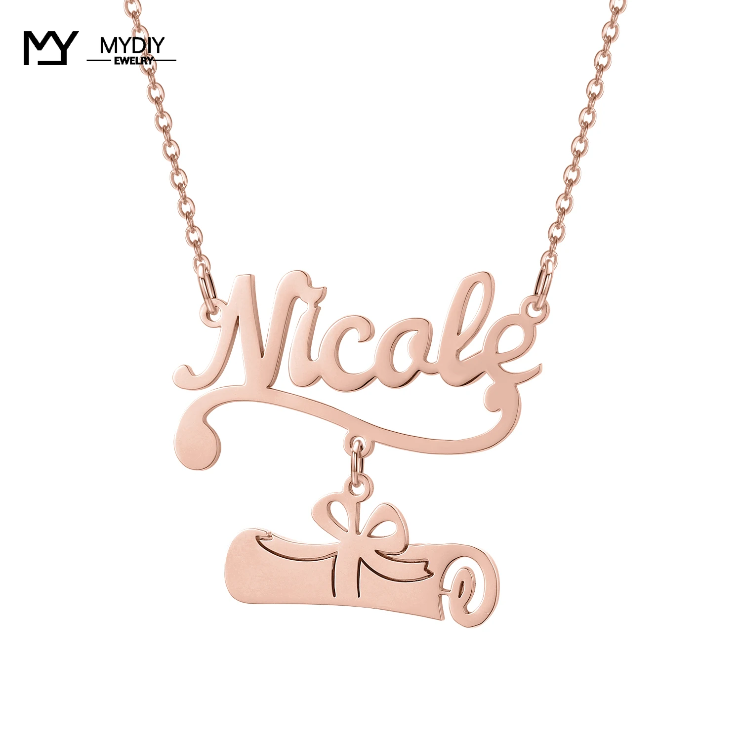 MYDIY 925 Sterling Silver Custom Name Necklace  New Jewelry Graduation Season Minimalist Fine Pendant Jewelry 2021 TREND