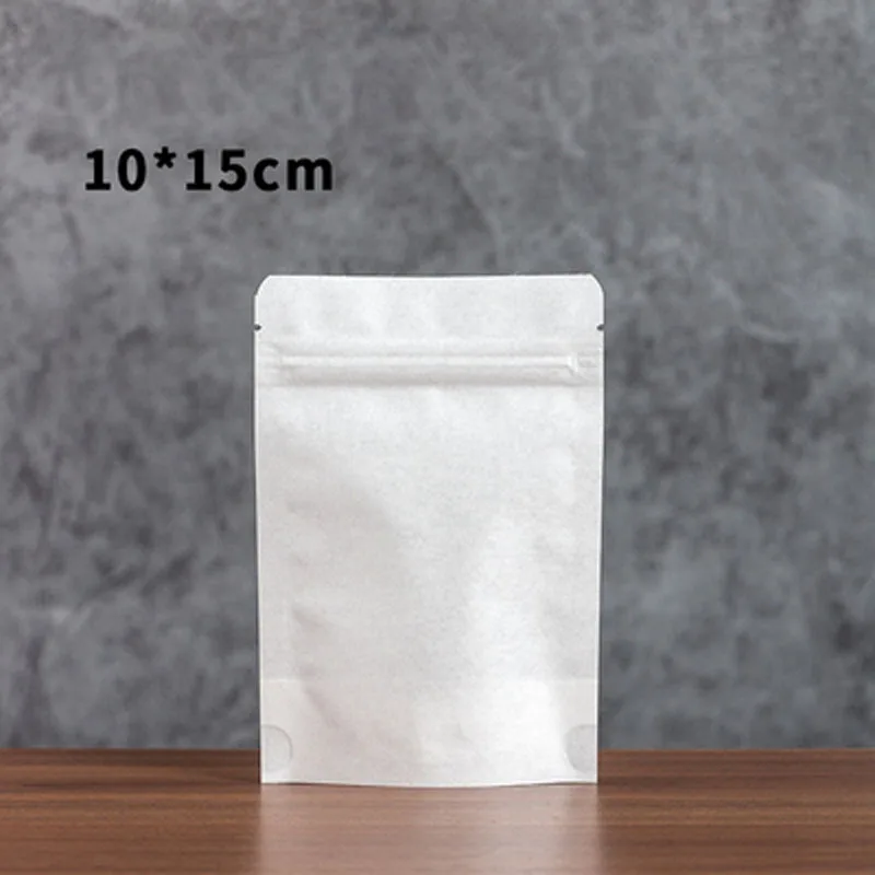 

50pcs White Cotton Paper Bags Storage Bags for Tea or Snacks Recyclable Sealing Packing Bag