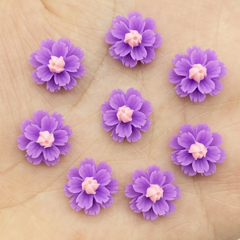 60Pcs New Mini Cute Flower Series Flatback Cabochon Scrapbook Kawaii accessori per abbellimenti fai da te G42