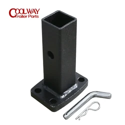 Przyczepa 50X50 MM Pintle Hook odbiornik zaczep płyta adaptera góra Camper RV części akcesoria do przyczep kempingowych