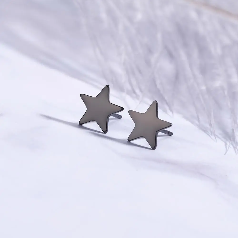 Sipuris Simple Star Stud Earrings Stainless Steel Pentagram Minimalist Earrings For Women Jewelry Girlfriend Gift Gold Color