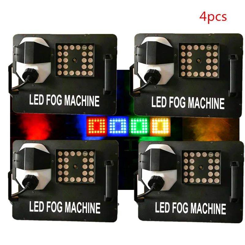 

4pcs 1500W Vertical Smoke Machine, Fog Machine With RGB LED Lights, DMX512 Stage Fogger Ejector DJ/Bar/Disco Mist Haze Machine