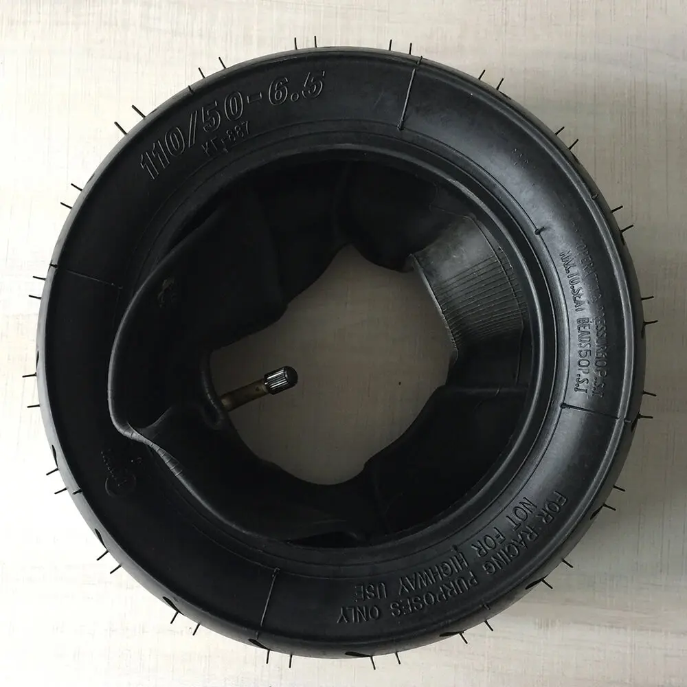 Rear Tubeless Tire 110/50-6.5 49cc Electric Scooter Mini Moto Dirt Bike Tyres Electric Scooter Accessories with Tube 110 50 6.5