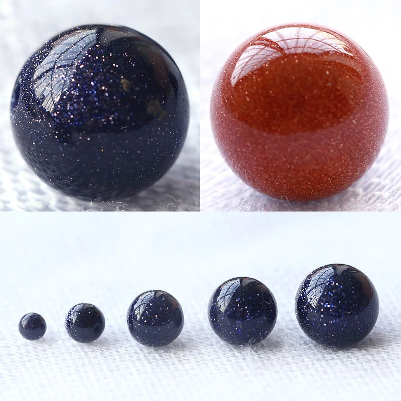 AAA Natural Gem Blue Sand Stone Beads Round Loose Spacer Bead For Jewelry Making Diy Bracelet Accessories 4/6/8/10mm 15"