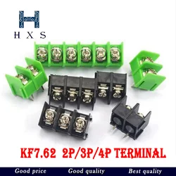 5PCS/lot 7.62 mm KF7.62 - 2P 3P 4P MG 762 - 2 3 4 Pin Can be spliced Screw Terminal Block Connector Black Green 7.62mm Pitch