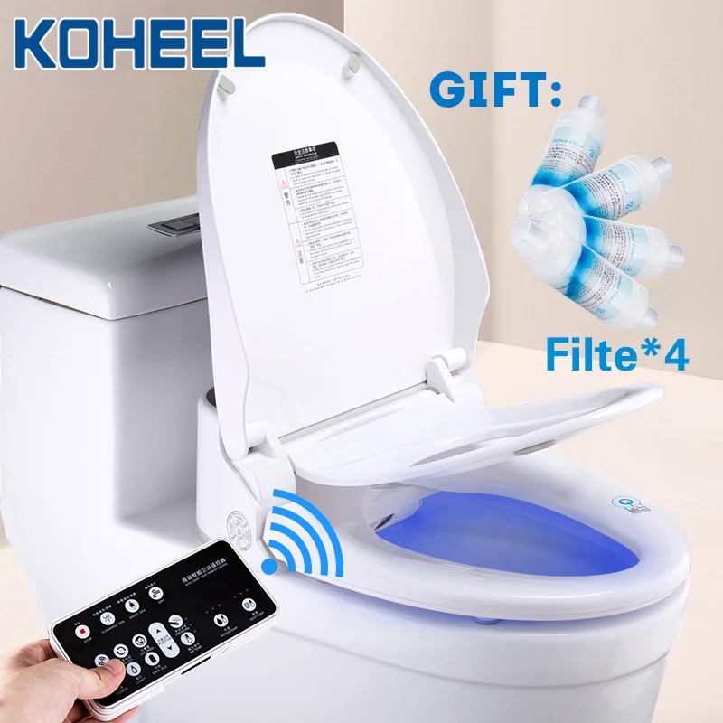 

KOHEEL smart toilet seat cover led light remote smart toilet seat heating bidet toilet seat bathroom intelligent toilet seat lid