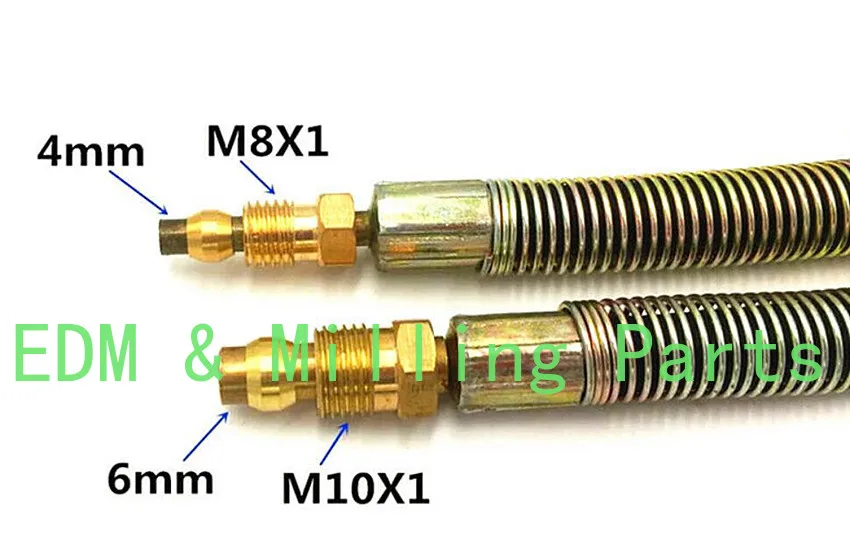 CNC Milling Machine Mannul Pump 0.6m Sheath Hose Oil Tube 6mm Connector For Bridgeport Mill Part