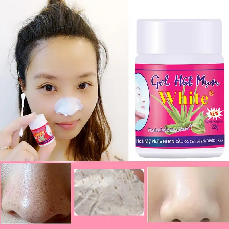 Gel Hut Mun White Blackhead Cream Nose Black Dots Mask Black Remover Cream Pore Shrink Serum White Head Remover Peel Off Mask