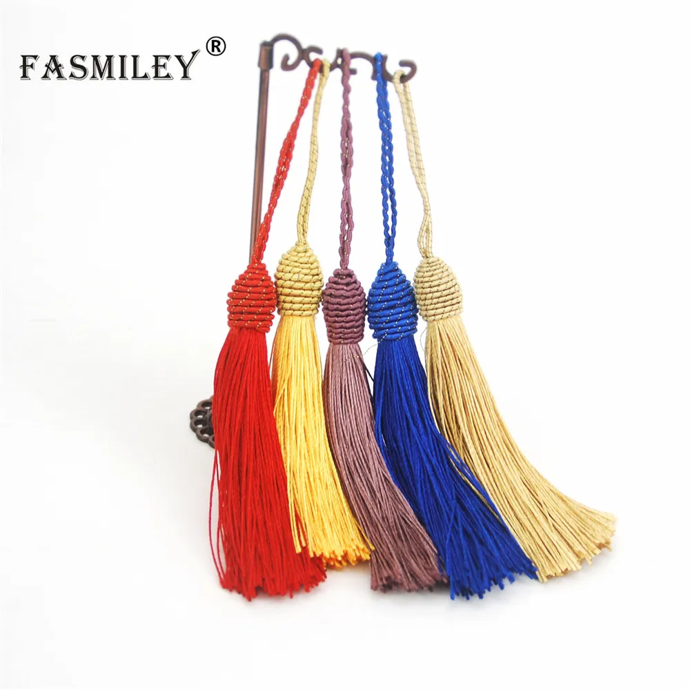 FASMILEY Tassels For Jewelry DIY Accessories Embellishments Findings Supplies Silk 9cm 100pcs 100% Rayon Handmade LS018
