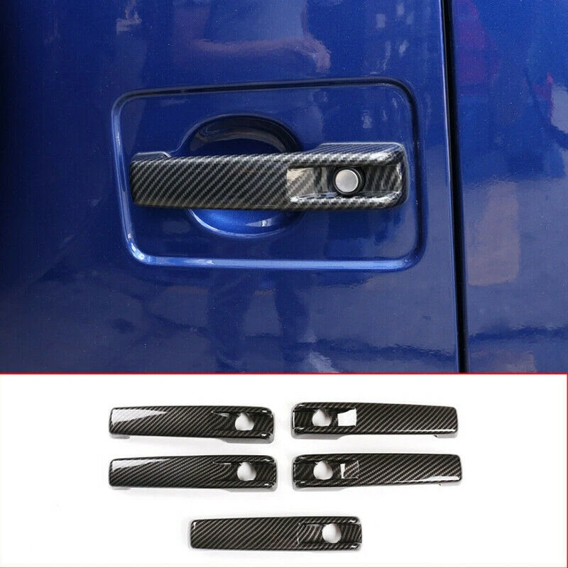 

For Mercedes Benz G Class W461 W463 2018-2021 Car Exterior Door Handles Cover Protection Catch Cap Sticker Carbon Fiber Style