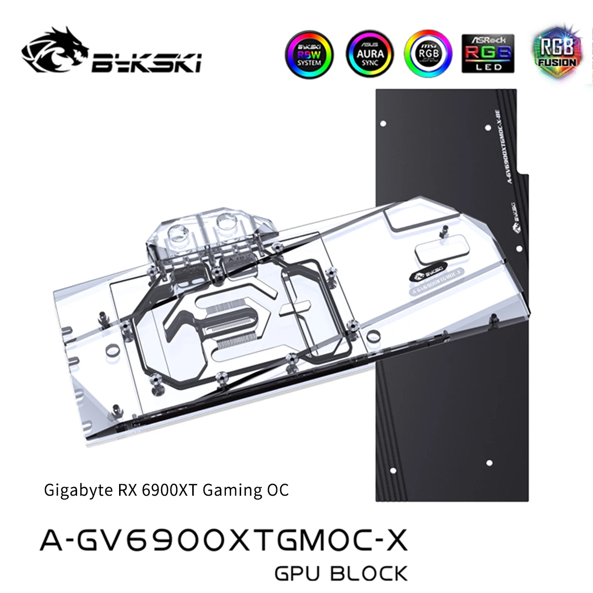 

Bykski 6090 GPU Water Block For Gigabyte RX 6900XT Gaming OC , Full Cover Graphic Card Cooling Water Cooler A-GV6900XTGMOC-X