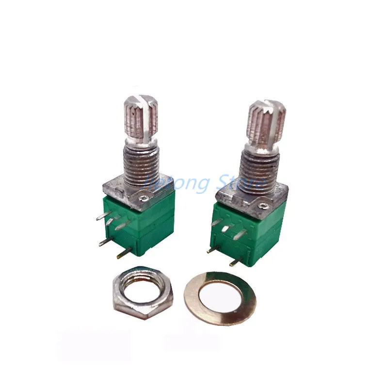 5pcs RV097NS 5pin RK097NS B1K 5K 10K 50K with Switch Audio Amplifier Sealing Potentiometer 15MM Shaft