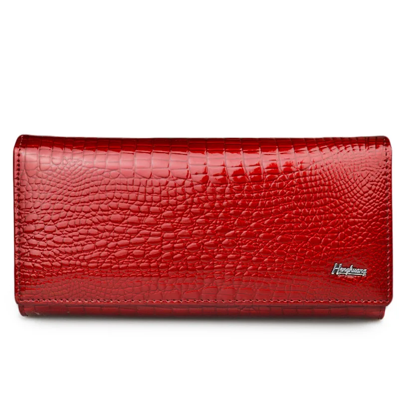 

HH Women Wallets Genuine Leather Wallet Luxury Female Hasp Alligator purse Long Coin Purses ID Card Holders Ladies Cluth Bags
