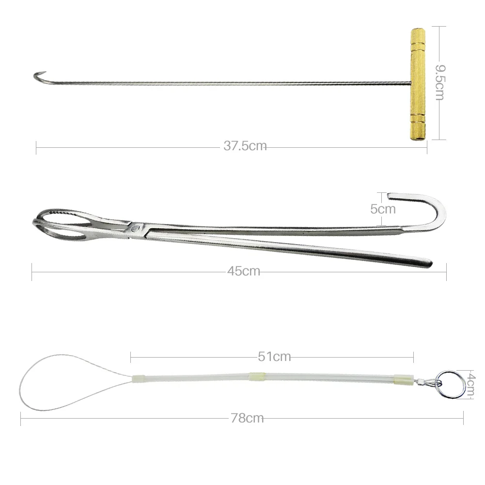 Livestock Pig Goat Cow Veterinary Midwifery Set Stainless Steel Midwifery Rope Forcep Hook Sow Production Auxiliary Tools