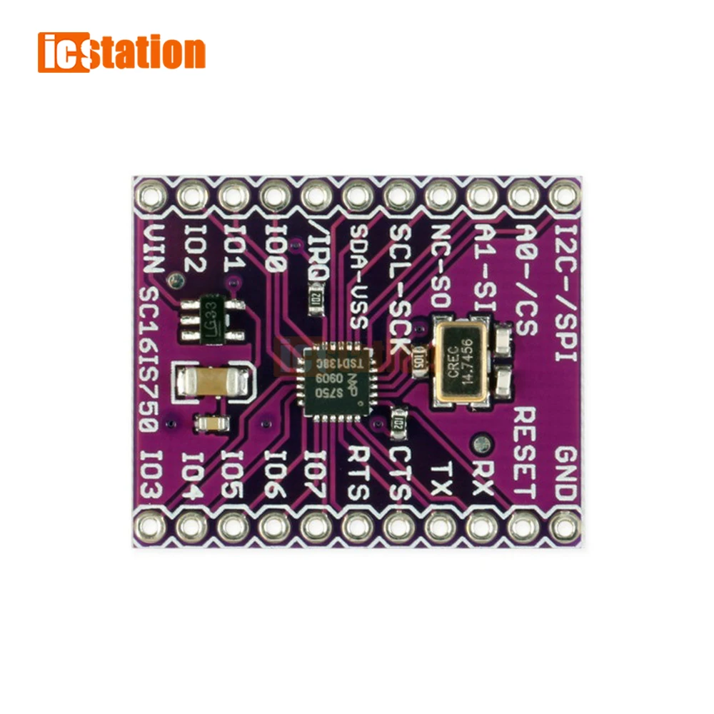 SC16IS750 CJMCU-750 Single UART IIC I2C With I2C-Bus/SPI Interface For Industrial Control Module Programmable IO Port