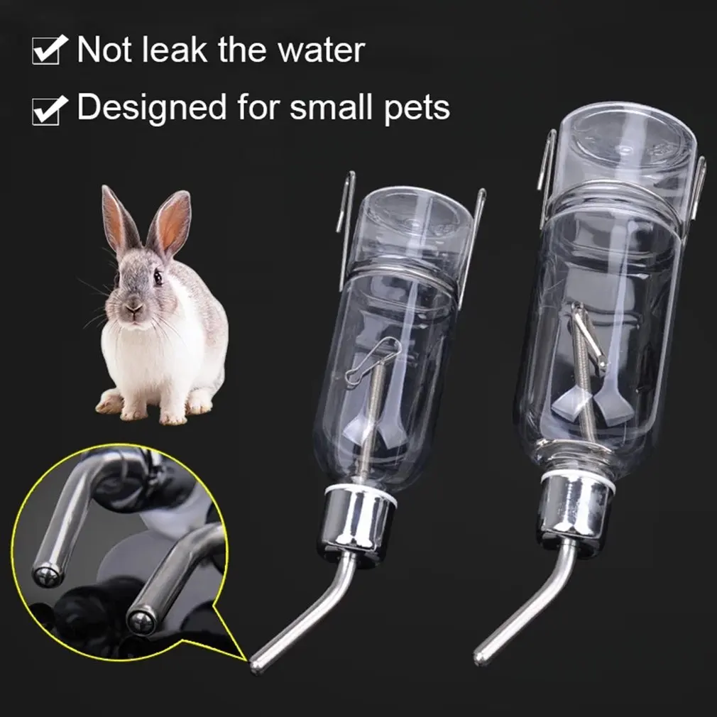 180ml 350ml Pet ze stali nierdzewnej świnka morska wiewiórka królik chomik wiszące Waterer picia podajnik automatyczny butelka