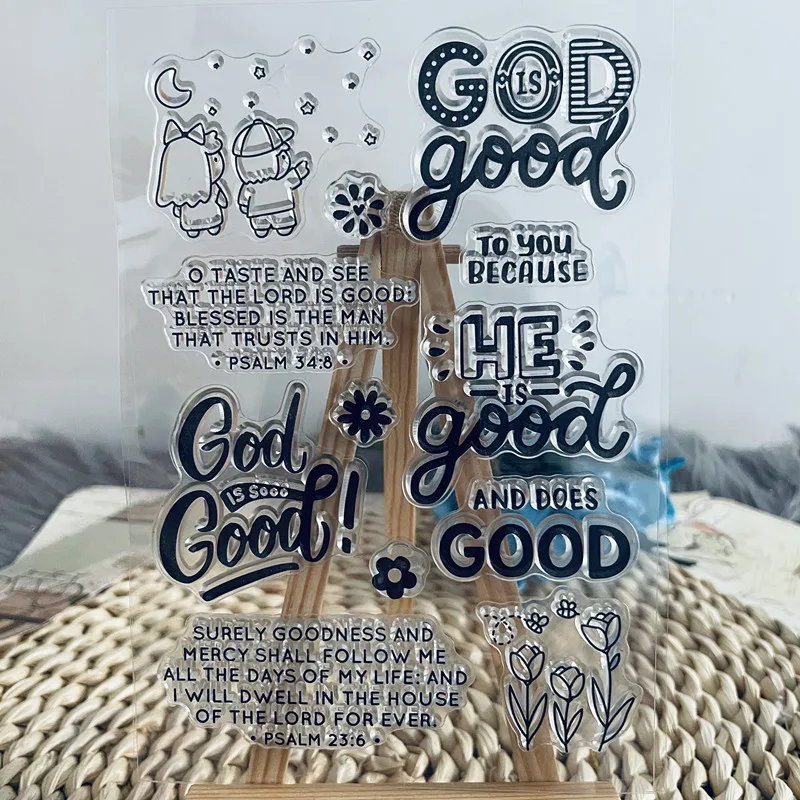 English word god good Clear Stamp Transparent Silicone Stamp Seal Sheet For Scrapbooking Photo Album Decoration