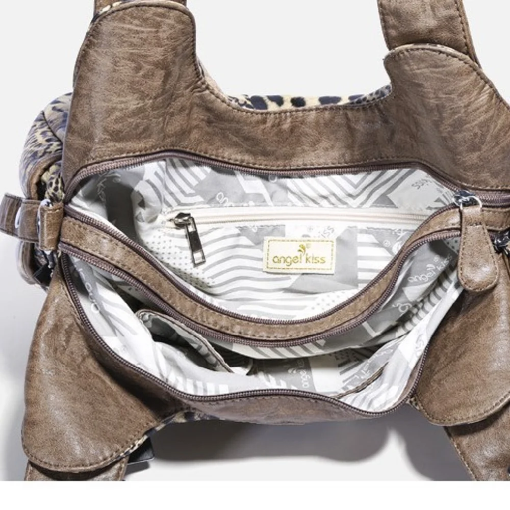 Angel Kiss Bolsos Hobo para mujer, bolsos de hombro de piel sintética suave para mujer, 145bornze, Classic