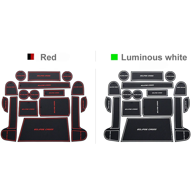 For Mitsubishi Eclipse Cross PHEV 2017-2021 2022 2023 2024 Car Gate slot pad Door Groove Mat anti-slip Cup Pad Cover Accessories