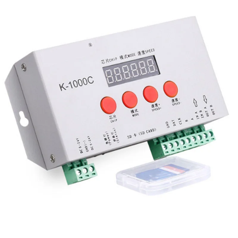 Retail K-1000C Controller K1000C WS2812B WS2811 APA102 T1000S WS2813 LED 2048 Pixel Program Controller DC5-24V