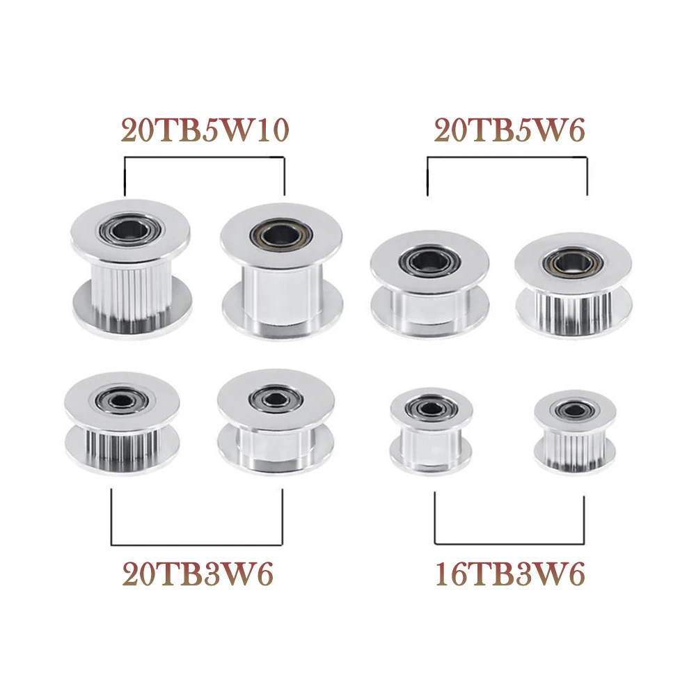 GT2 Koło pasowe rozrządu 16/20 Otwór koła zębatego 3/5 mm Aluminiowa przekładnia zębata Szerokość 6/10 mm Do drukarki I3 Ender 3 CR10 Bluer Reprap