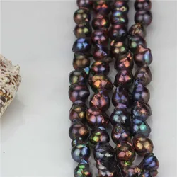 Natural 15X20mm width grade AA genuine baroque black pearl strands loose beads-15.5β