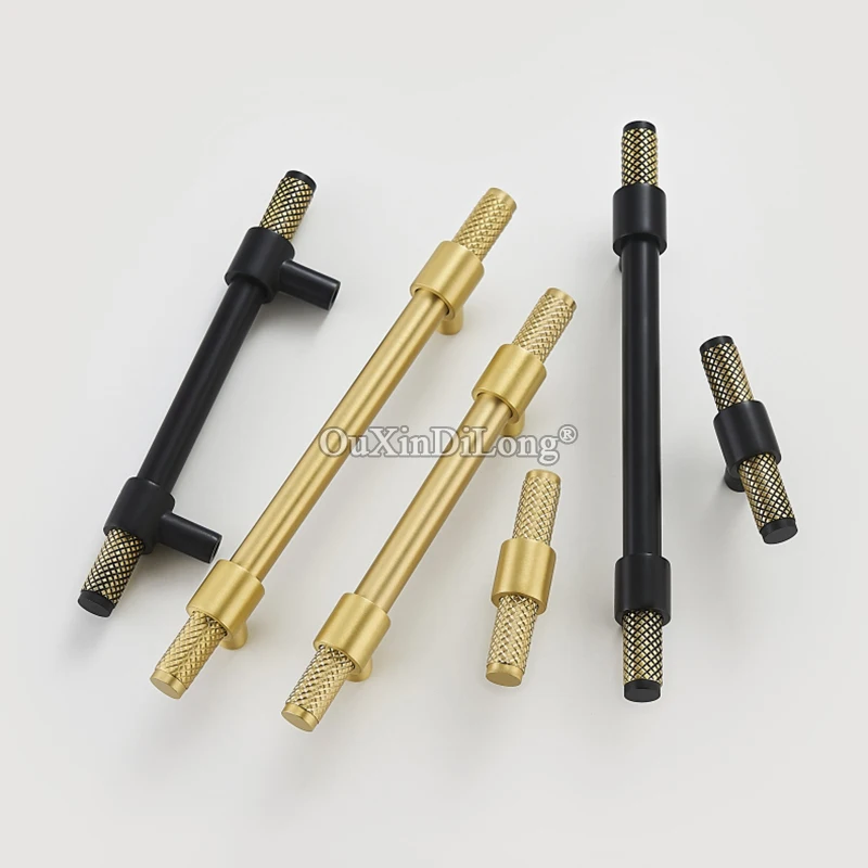 High Quality 10PCS European Solid Brass Kitchen Cabinet Door Handles Cupboard Wardrobe Drawer Cabinet Pulls Handles & Knobs