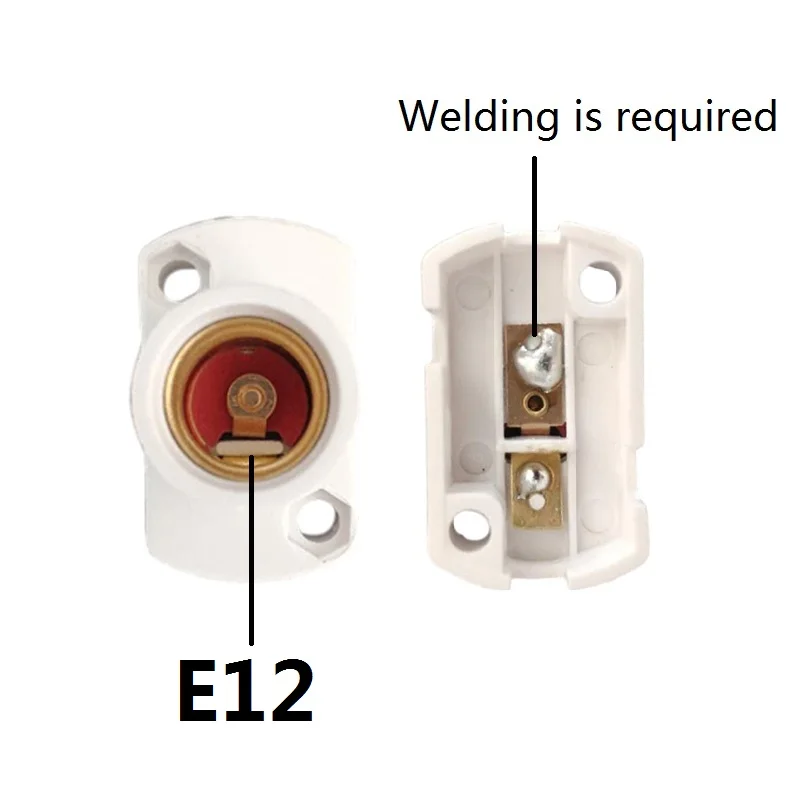 Base para lâmpada e12 e14 e17, adaptador de suporte para lâmpada