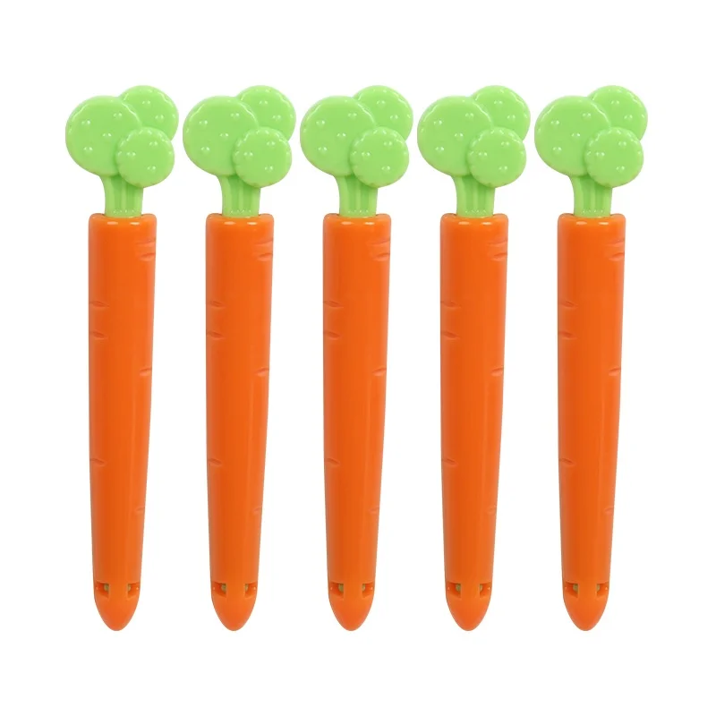 5Pcs Sealing Tongs Food Bag Closure Clip Cartoon Carrot Shape Moisture-Proof Clamp Fresh Keeping Kitchen Accessories