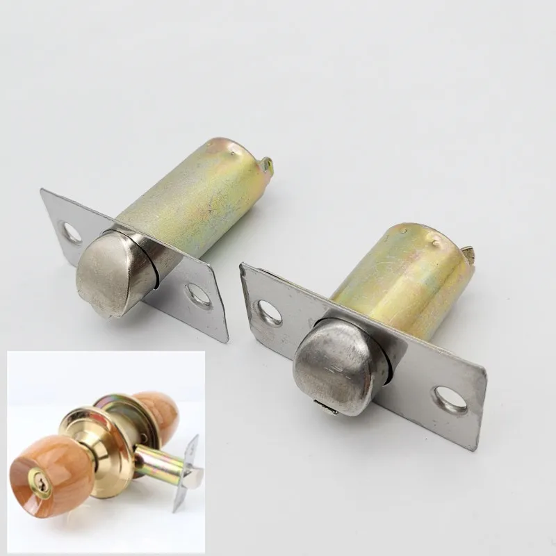 

Universal Single Lockbody tongue latch 50mm Hole pitch Zinc Alloy Round Ball Door Knob Body Lock Core Lockcase repair Fittings