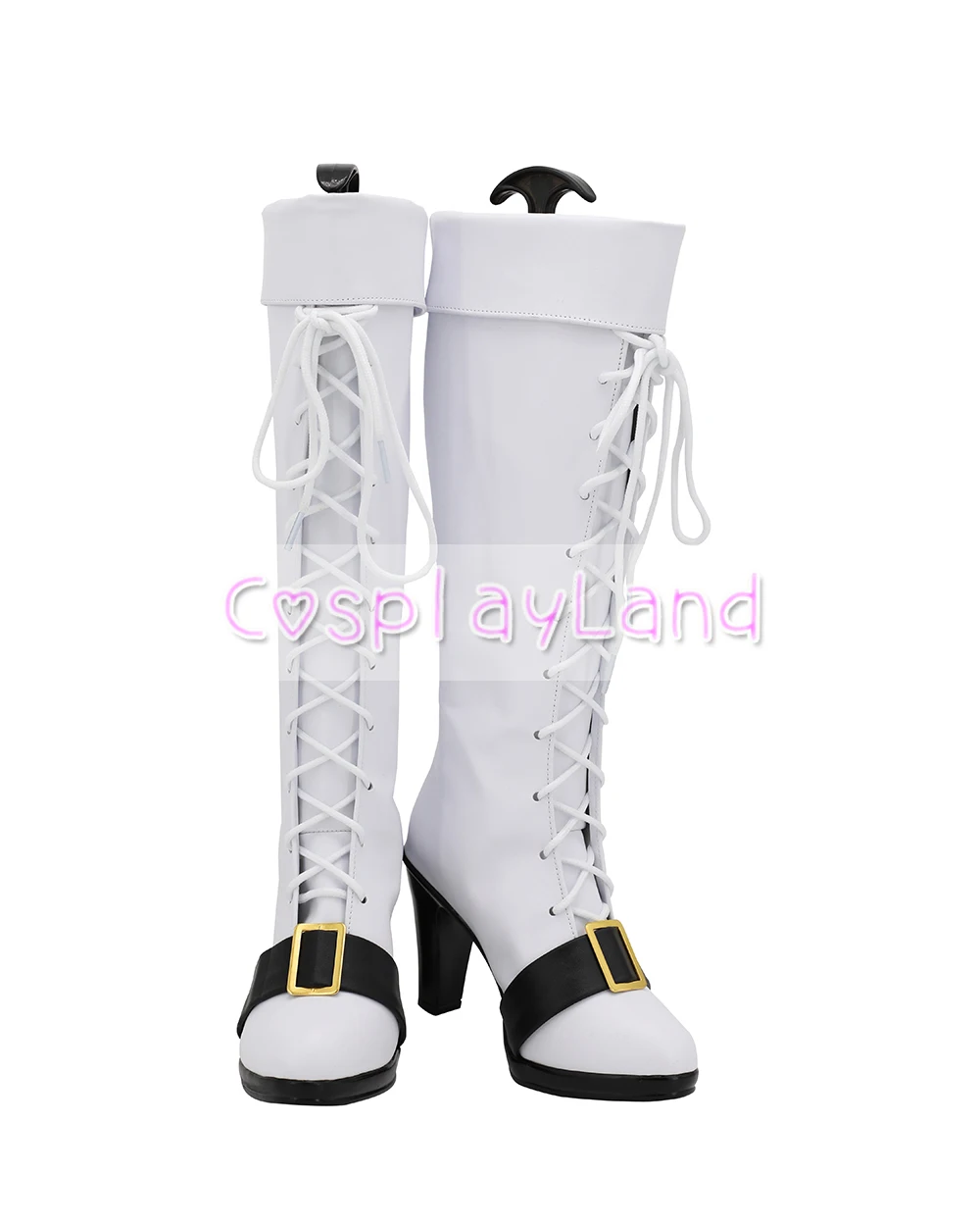 Arknights Nightin Cosplay Boots Shoes White Women High Heel Shoes Costume Customized Accessories Halloween Party Shoes