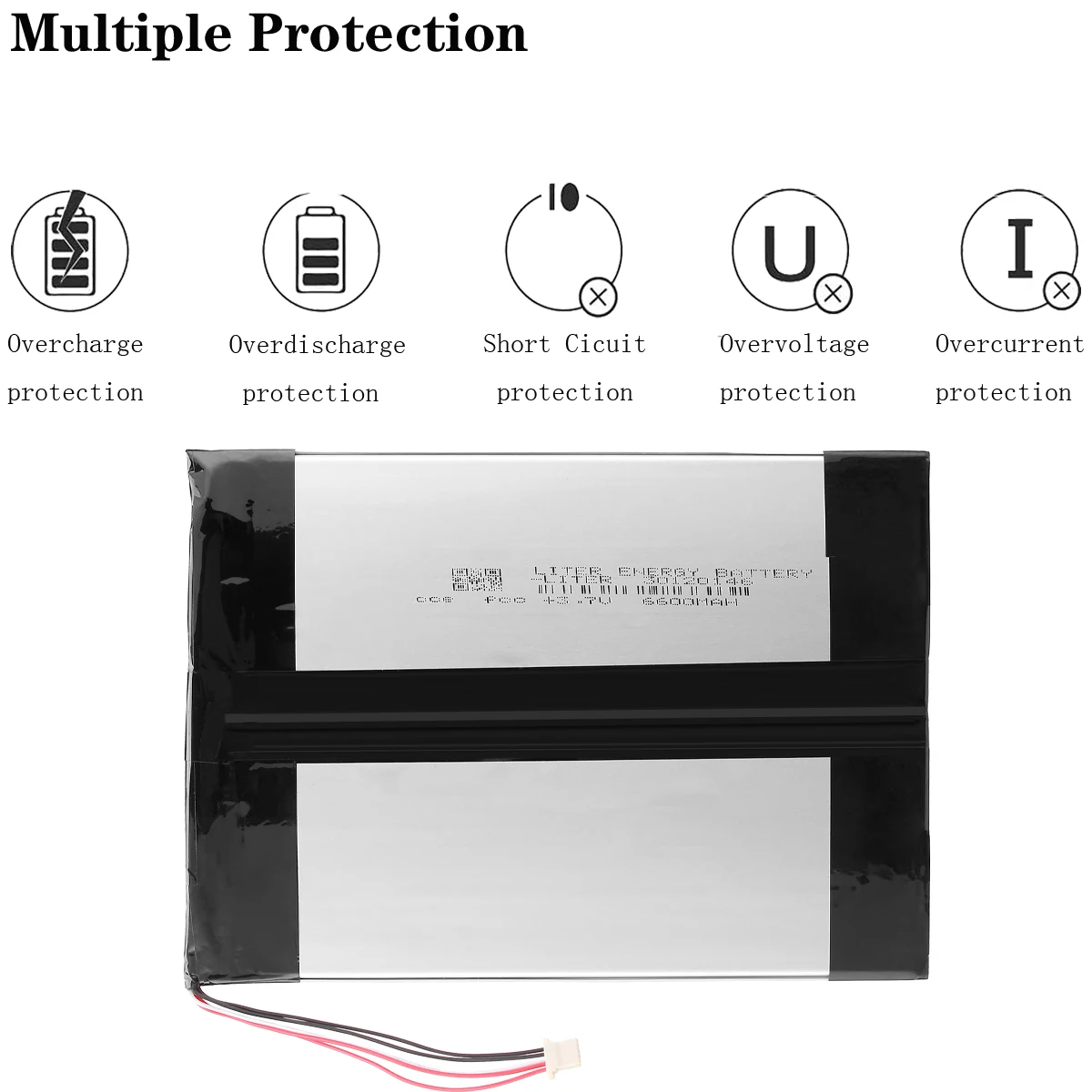 5 thread 30120146 3.7V 6600MAH Lithium Polymer Battery Recorder Rechargeable Batteries Tablet Battery