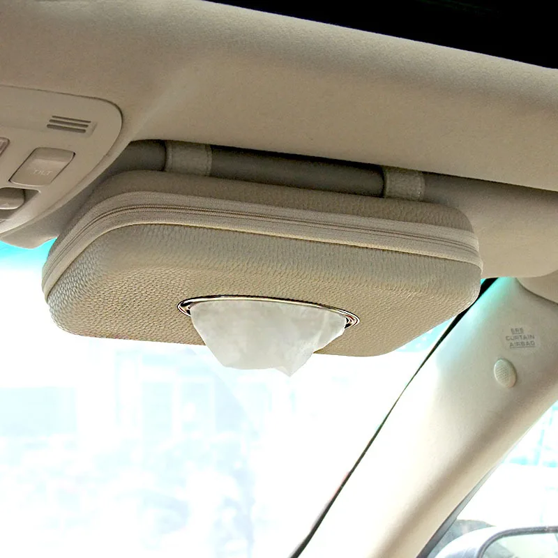 

Car paper towels car holder Hanging Tissue Box Sunshade Storage Boxes Microfiber Leather Sun Visor Tissue Paper Holders