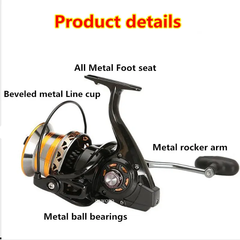 9000-12000 Seires 13 Ball Bearings Trolling Fishing Reel High Speed 5.0:1 Super Big Long Casting Sea Spinning Fishing Reels