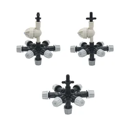 Hanging Cross Multi-misting Nozzle Mist Sprinkler Anti Drip Misting Nozzle With Barbed Threaded Connector 1set