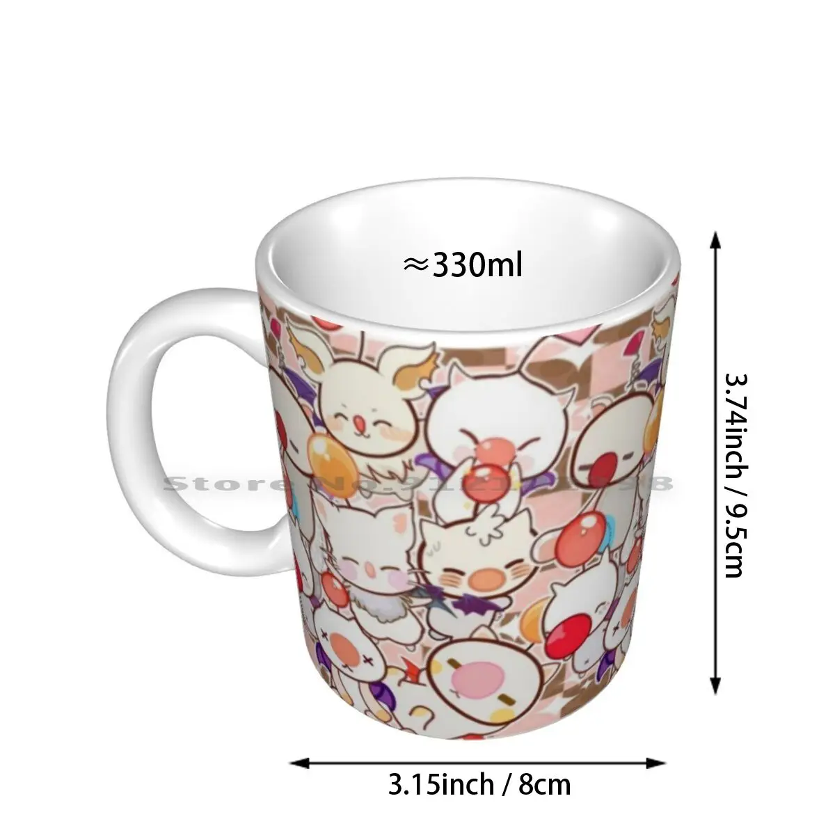 Kupo Kupo Parade! ^o^ Ceramic Mugs Coffee Cups Milk Tea Mug Moogle Moogles Final Fantasy Finalfantasy Videogames Video Games