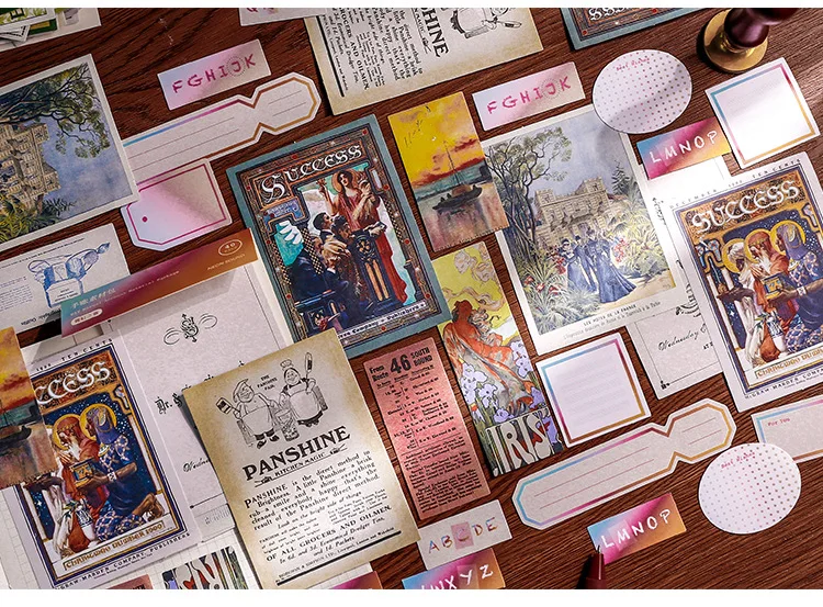 40pcs/lot Memo Pads Sticky Notes Vintage Ins series Paper diary Scrapbooking Stickers Office School stationery Notepad