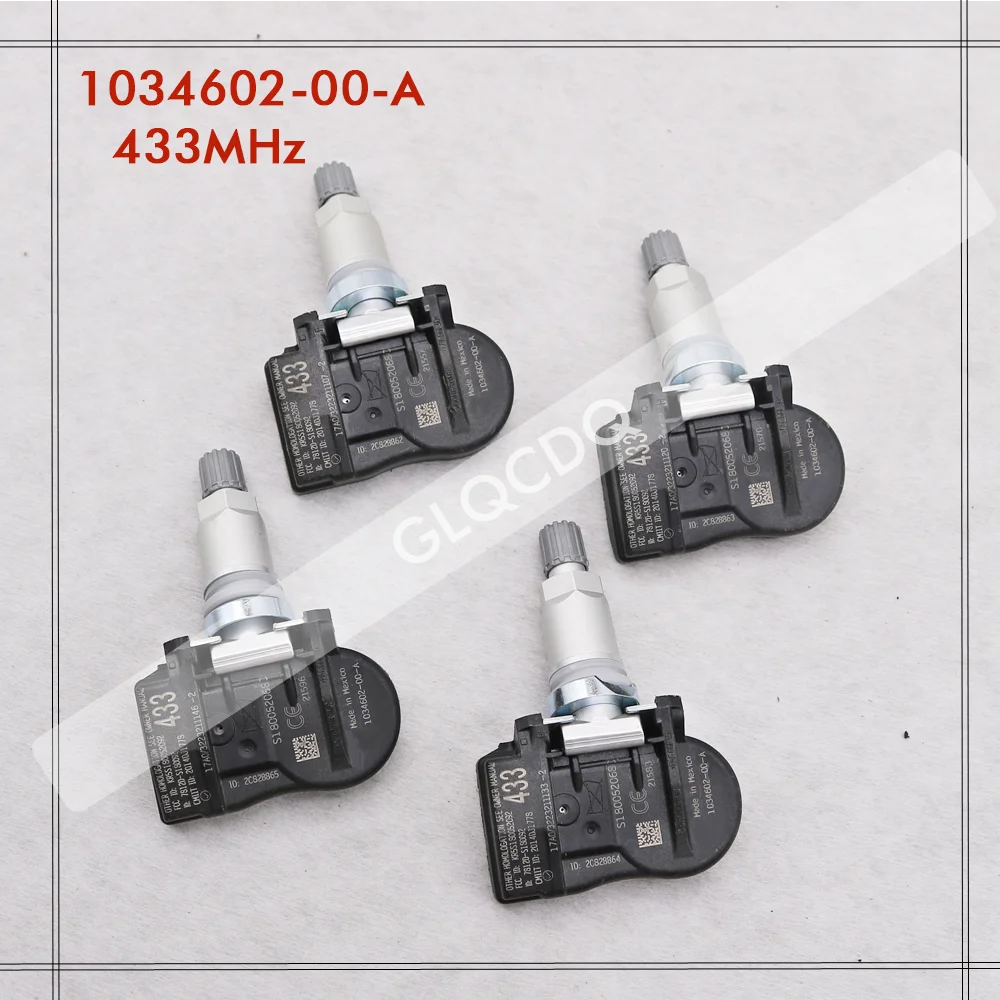 4X TPMS SENSOR For Tesla Model 3 Model S Model X 433Mhz TIRE AIR PRESSURE SENSOR 1034602-00-A 1034602-00-C 1074812-00-B