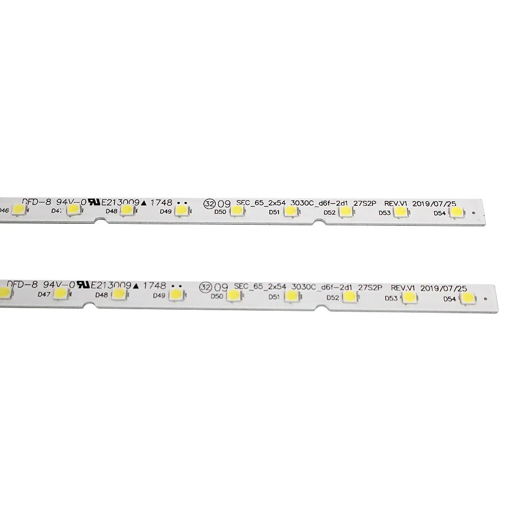 แถบไฟแบล็คไลท์ LED 54LED 10ชิ้น/ล็อตสำหรับซัมซุง UN65MU6290VXZA UN65MU6290 BN96-44814A ไม่กี่วินาที65 2X54 3030C FL689480 27S2P D6T-2D1