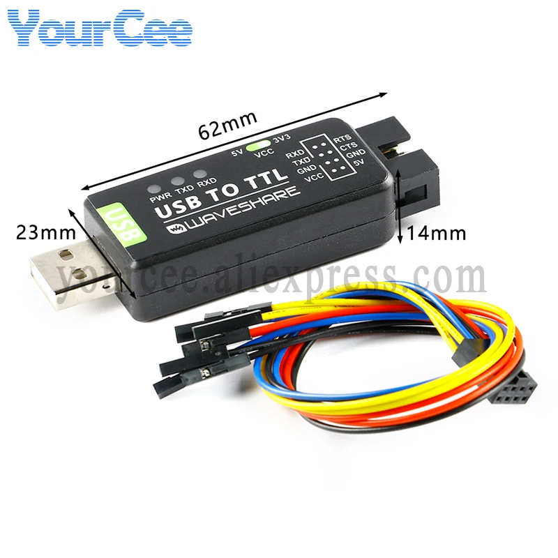 FT232RL USB TO TTL Converter Board Industrial Grade UART Serial Port Module USB to TTL Convertor PCB