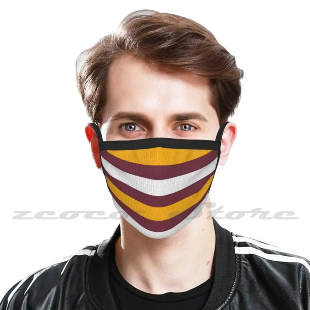 Washington Football Team Colors Mask Cloth Washable Diy Filter Pm2.5 Adult Kids Colors Minimal Simple Minimalist Washington