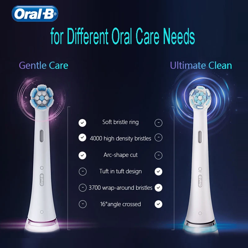 Oral-B iO Ultimate Clean Replacement Electric Toothbrush Heads Refill Gentle Clean Tooth Brush Heads for OralB IO7 IO8 IO9