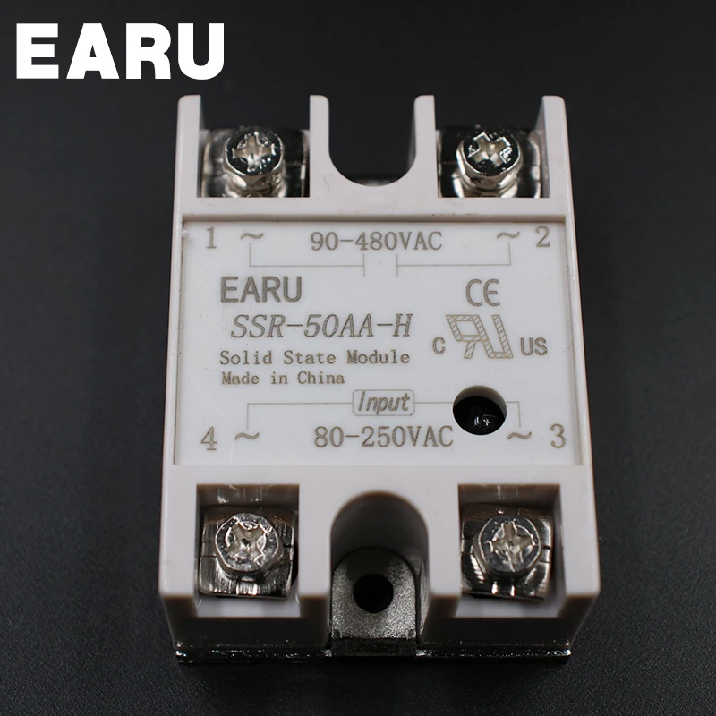 Solid State Relay SSR-50AA-H 50A 80-250V AC TO 90-480V AC SSR 50AA-H relay solid state Resistance Regulator