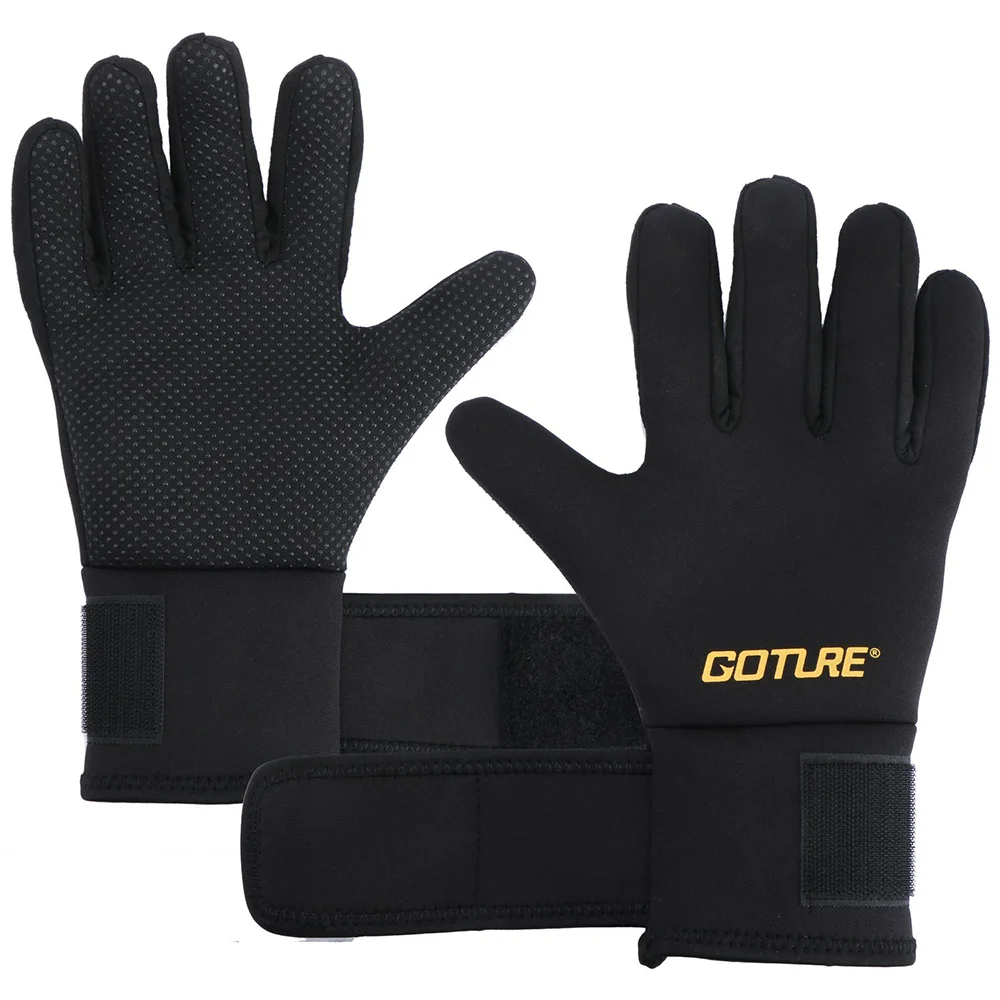 Goture Fishing Gloves Full Finger Waterproof L/XL Cycling Hiking Climbing Gloves Anti-slip Men Women's Winter Fishing Mitten