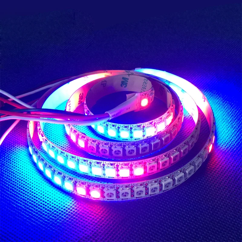 

5M WS2812B 144leds/m White PCB WaterProof With Tube Ip67 Digital 5050 RGB LED Strip DC5V Individually Addressable Led Strip